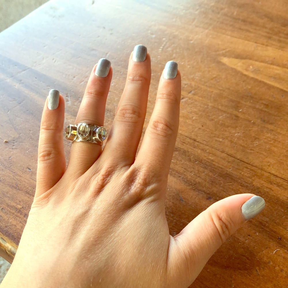 Versani Sterling Silver Gemstone Ring - image 1